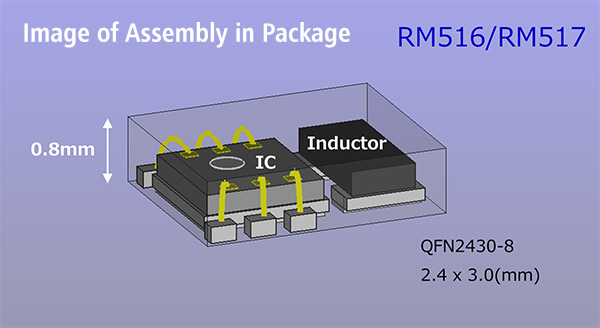 RM516 / RM517 封裝內部結構示意圖